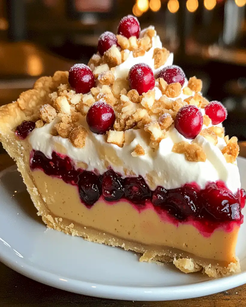 No-Bake Cranberry-Butterscotch-Torte – Festlicher Genuss!